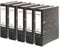 Original Falken 5er Pack Recycling-Ordner Wolkenmarmor. Made in Germany. 8 cm breit DIN A4 schwarzer Rücken Ringordner Aktenordner Briefordner Büroordner Pappordner CO2-Neutral Blauer Engel