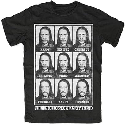 Danny Trejo Emotions Machete Planet Terror Grindhouse Men's Short-Sleeve T-Shirt Black XXL
