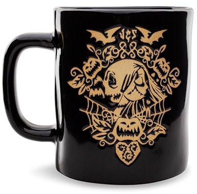 Disney The Nightmare Before Christmas Jack And Sally Wax-Resist Pottery Mug