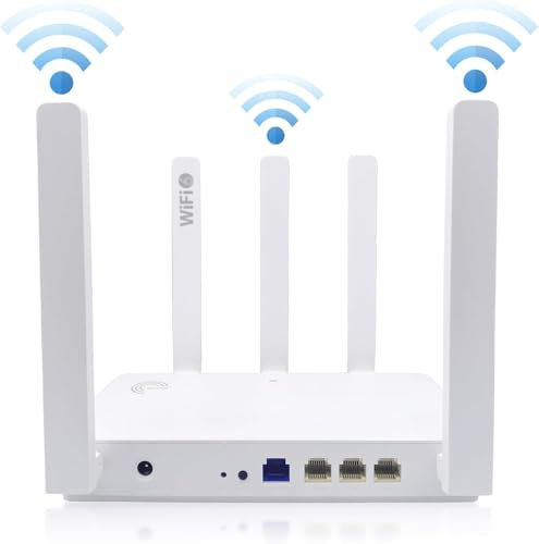 Elfcam® - System Mesh Router WiFi 6(AX3000) WAN-Port 2,5G RJ45, Dual-Band WiFi 6 Mesh Router, Bis zu 3000 Mbit/s, Zur Erweiterung der Fritz!Box, 3 Stück