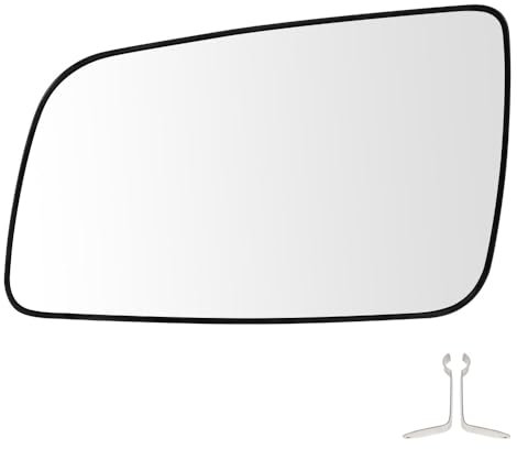 SENZEAL Spiegelglas Ersatz für Opel Astra G 1998-2009 Außenspiegel Glas Fahrerseite Beheizbar mit Trägerplatte 6428739 (Links)