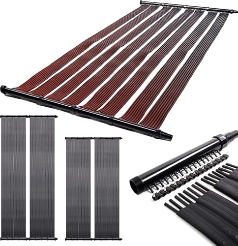 Steinkirch Poolheizung Solar Solarheizung Solarkollektor Solarmatte Solarabsorber Warmwasser Heizung Schwimmnadheizung 600cm x 210cm mit Bypass Pro 38mm