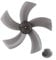 HOHOVYVY Ventilator Propeller,Kunststoff-lüfterblatt,12-Zoll-Kunststoff-Lüfterflügel Fünf Blätter Mit Mutternabdeckung Für Sockel(Black)