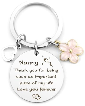 Wixelon Nanny-Geschenke, Schlüsselanhänger für Kindermädchen, Weihnachtsgeschenk, Silberfarben, general
