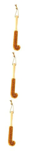 WATIIFUFU 3pcs Coconut Fiber Brush for Glass Coffee Mugs Long Reach Bottle Cup Cleaner