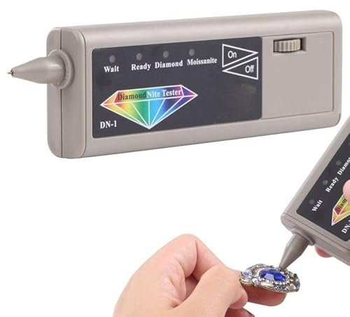 MVXBICIA Tester per diamanti e moissanite, rilevatore di diamanti a LED per test accurati non diamantati, moissanite sintetica o diamanti veri, leggero e portatile