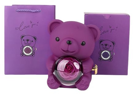 Eternals Rose And Bear Designs Dekorative Nachttischdekoration Geeignet Für Valentinstag Hochzeit Und Andere Veranstaltungen