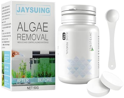 Algae Remover Fish Tank, Aquarium Tropical Accessories Remove Green Water and Moss Prevent The Growth Of New Algae Suitable for Fish Tanks and Aquariums
