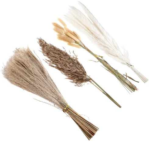 MAGICLULU 1 Boîte Bouquet Immortel Pampa Séchée Fleurs Artificielles D'hortensia Fausses Fleurs D'extérieur Fleurs Séchées Bleu Royal Décor Fausses Plantes Usine en Bois