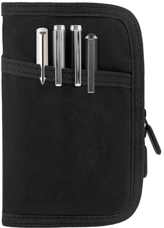 WEESTAAMO Notizbuch Cover Tagebuchhülle Klassische Gewachste Leinwand Wasserfeste Abdeckung mit Reißverschluss für Moleskine Cahier 9x14cm Notizblöcke Skizzenbuch Feldnotizen