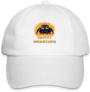 Spreadshirt Lustige Igitt ! Menschen Spinne Baseballkappe, One Size, Weiß/Weiß