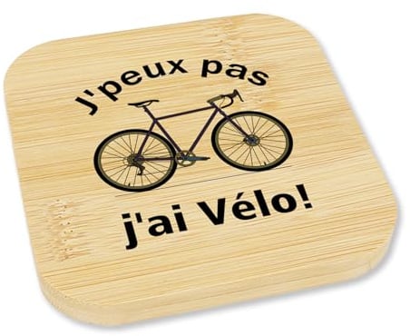 Koudindg Cadeau Vélo Cadeau pour Cycliste Dessous de Verre Cyclisme Cadeaux Fan de Vélo Noel Anniversaire pour Papa Papy Frère Mari Amie