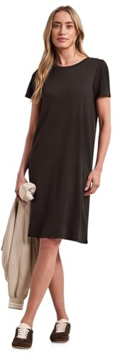 Street One Knielanes Kleid mit Puffärmeln Espresso Brown 38