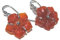 karneol Ohrringe rot Blume