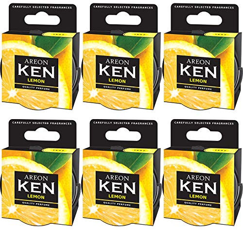 Areon Ken Deodorante Auto Limone Agrumi Tropical Ambiente Profumatore Contenitore Scatola Originale Profumo Interni Casa 3D ( Lemon Set x 6 )