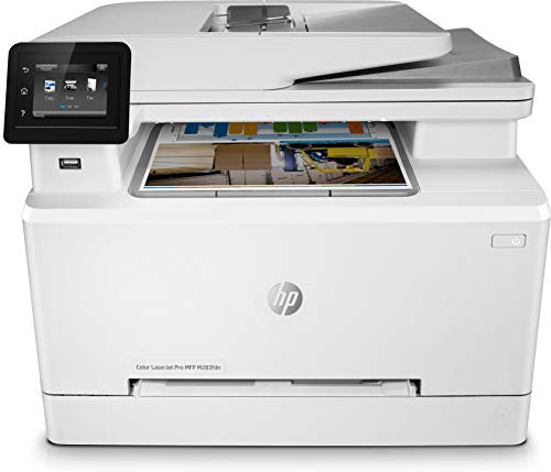 HP Color LaserJet Pro M283fdn Multifunktions-Farblaserdrucker (Drucker, Scanner, Kopierer, Fax, LAN, Duplex, Airprint) weiß, 256 MB