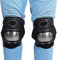 KIMISS 2 pezzi Ginocchiere Motocross Adulti Acciaio Inox - Parastinchi ATV/Moto con Cinghie Regolabili, Leggero & Antiumido (Nero)