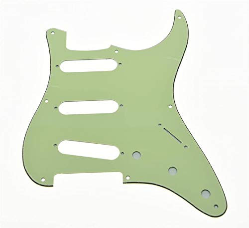 Dopro 8 Löcher Vintage Strat SSS Gitarre Pickguard ST Scratch Plate passend für USA/Mexican Fender Strat Mint Green 3-lagig