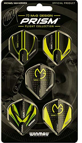 Winmau Prism Pro Player Michael Van Gerwen Collection Dart-Flights, 100 Mikron, extra stark, 5 Sets