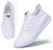 BUBUDENG Damen Sommerschuhe Turnschuhe Sportschuhe Freizeitschuhe Atmungsaktiv Laufschuhe Straßenlaufschuhe Sneaker Fitness Gym Schuhe Weiß,EU 41
