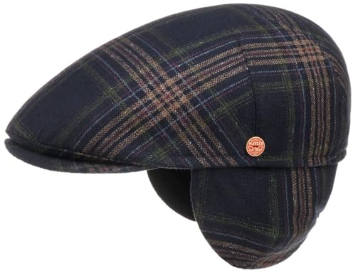 Mayser Simon Plus Flatcap Seide Made in EU Herren Sommer Winter dunkelblau 56 cm