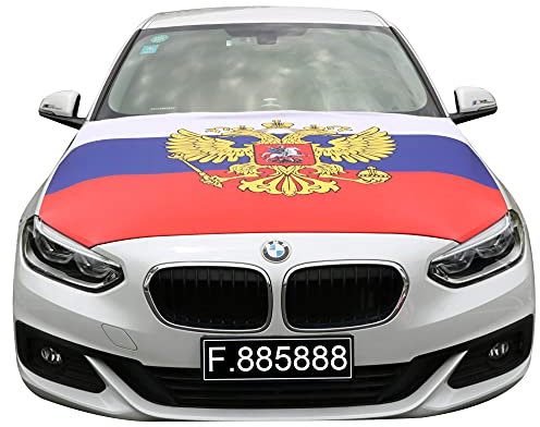 Sonia Originelli Motorhauben Fahne Autoflagge Überzieher Fanartikel WM EM Farbe: Russland