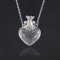 HCMA 1 PC Verre Coeur fiole crémation Pendentif Collier Cendres étui Support Souvenir Collier mémorial Bijoux urne Collier pour Cendres