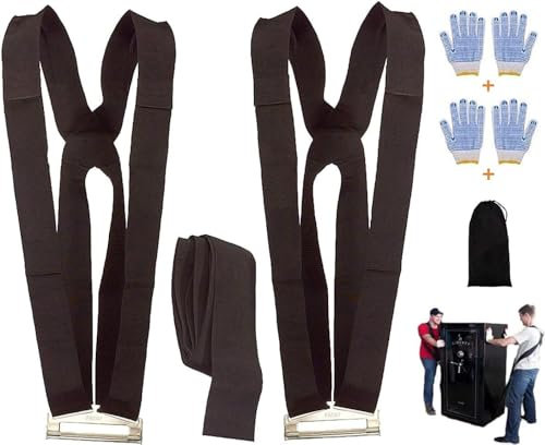 MAXBROTHERS Umzugsgurte (12,7 cm Breite), 2-Personen-Hebe- und Umzugsgurte, Heben, Bewegen und Tragen von Möbeln, Geräten oder Anderen Gegenständen bis zu 362,9 kg