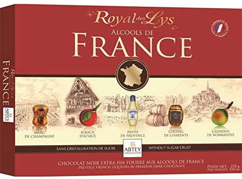 ABTEY - ABTEY ROYAL DES LYS ALCOOLS DE FRANCE 26 CHOCOLATS À LA LIQUEUR 250G - Offre Special