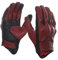 Harssidanzar Herren Vollfinger Ziegenleder Leder Touchscreen Motorradhandschuhe GM028E, Rot-Schwarz, Größe L