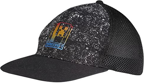 Minecraft Galaxy Neon Logo Baseball Cap, Kids, One Size, Black, Official Merchandise