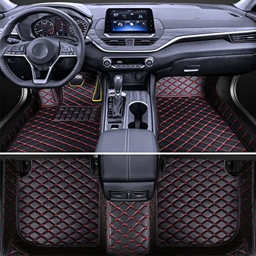 Custom Auto Fußmatten Leder Für Do-dge Challenger 2015-2019(LHD), Fussmatten Autoteppich 3D Vordere Hintere fußMatte Vollverkleidete Reihe Bodenmatten Allwetterschutz Automatten