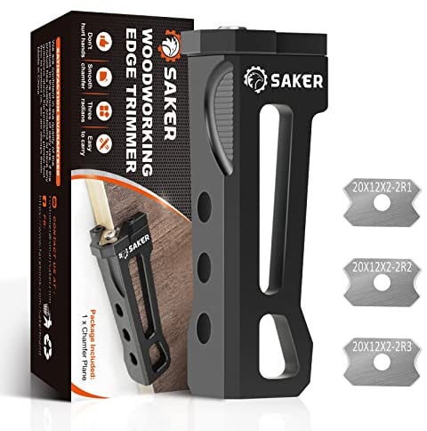 Saker Coupe-bordure professionnel pour le travail du bois - Bandes de placage du bois - Bandes de coupe d'arc pour bois, plastique, PVC, R1 + R2 + R3