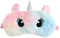 J26 Einhorn Plüsch Schlafmaske Regenbogen Schlafbrille Augenmaske super flauschig (Einhorn 3 (Augen offen))
