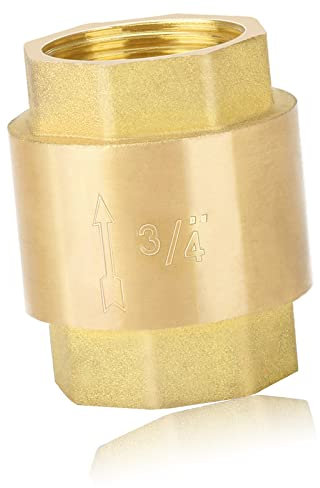 profiwoab Rückschlagventil 3/4 Zoll Messing Rückflussverhinderer 3/4 Zoll Rücklaufventil für Pumpe, Waschmaschine, Garten, Regentonne