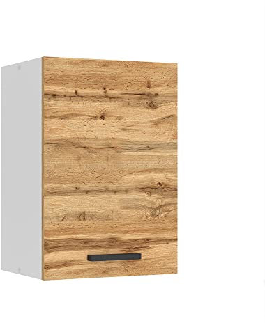 Belini Hängeschrank Küche, Küchenschränke SG. Breite 40 cm. Oberschrank mit 1 Tür, Küchenhängeschränke, Wandschrank Hängend, Wotan-Eiche