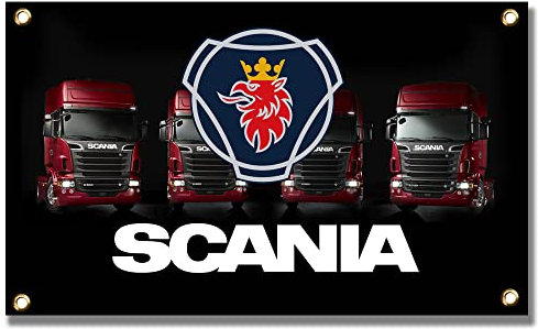 MOOR Scania-Banner, Trucks-Flagge, 90 x 150 cm, HD-Druck, Vibrat-Farbe, 150D-Polyester