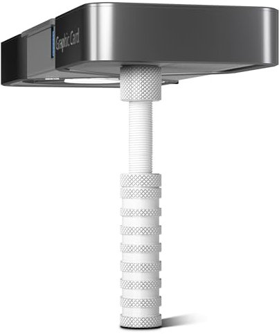 Ausvrkkit GPU Support Bracket, Adjustable Height GPU Sag Bracket with Magnet and Anti Slip Sheet, GPU Brace for Prevent Universal VGA Grafikkarte Sag (White)