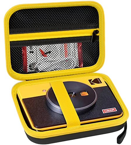 ANKHOH Print Camera Case for Kodak Mini Shot 3 Retro 4PASS Wireless Instant Camera & Photo Printer, Picture Printer Carrying Storage Bag Holder Fits for Kodak Mini 3 Retro(Box Only) (Yellow)