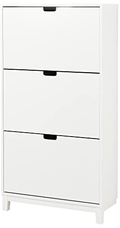 IKEA STÄLL Schuhschrank mit 3 Fächern, 79x29x148 cm, Weiß