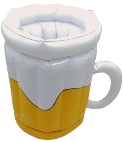 Mad Monkey- Soffiare Il Secchio della Birra, Colore Giallo, Bianco, 42 cm groß, 2000009