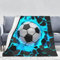 PAAHRYI Fußball Motiv Kinder Kuscheldecke,3D-Fußball Sport Thema Jungen Teenager Flanelldecke,Zimmer Decor Decken,Tagesdecke,Geschenk Decke (130 x 150 cm, A)