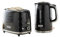 Daewoo Hive Collection, Kettle & Toaster Set, 1.7L Kettle With Matching 2 Slice Toaster, Safety Features, Easy Cleaning, Cohesive Kitchen Set, Black