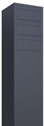 Briefkastenanlage, Design Briefkasten Monolith for Three Anthrazit - Bravios