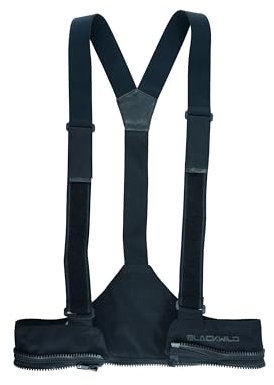 BLACKWILD Hosenträger fürMotorradhosen | Eingesetzter Reißverschluss YKK BVST Vislon - Hosenträger aus 100% Nylongewebe und 380 mm Breite (Damen (Reißverschlusslänge 71cm))