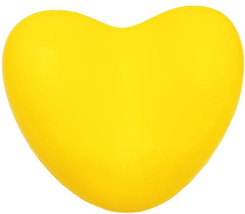 Amosfun Badewannenkissen nackenstützkissen bürosessel Comfort in Herzform Nackenkissen gelbe Badewannenzubehör Nackenpolster Nackenmassagekissen Schwamm Badekissen Gepolstert