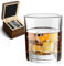 GLASKEY Geburtstag Geschenk für Männer,Vintage Whisky Gläser in Hochwertiger Holzkiste,Papa Geschenke,Ruhestand Geschenk für Ehemann,Papa,Opa,300ml Whiskygläser mit Gravur,Spülmaschinenfest sicher