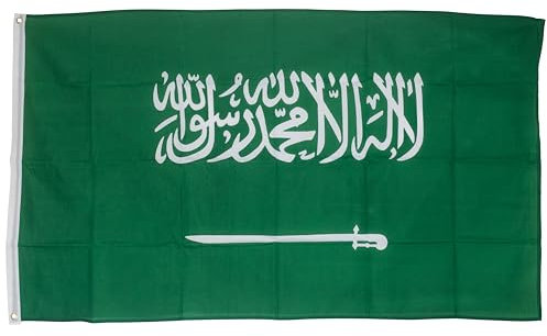 SCAMODA Bundes- und Länderflagge aus wetterfestem Material mit Metallösen, Outdoor Fahne & Flagge (Saudi-Arabien) 150x90cm