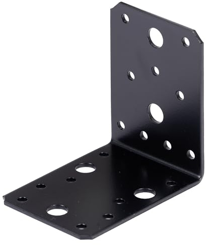 Alberts 824877 Winkelverbinder - schwarz - kunststoffbeschichtet - 90 x 90 x 65 mm | 25er Set