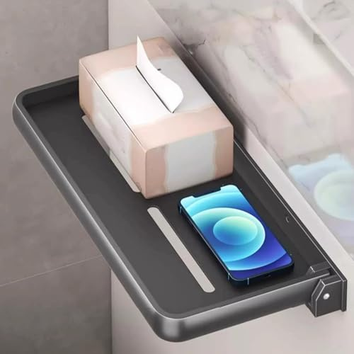 Dirfuny Klappbares Wandregal aus Aluminium für Wohnmobile, das Zubehör für die Organisation im Innenbereich, platzsparende, vielseitige schwebende Aufbewahrung